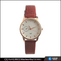 Genuine leather watch for fashion women China quartz watch price